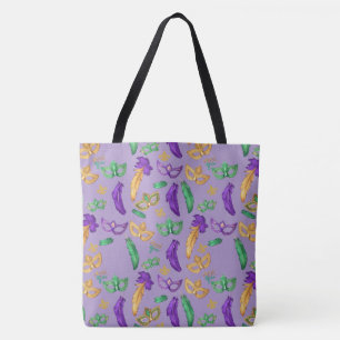 Bolso De Tela Colorido Mardi Gras con estampado