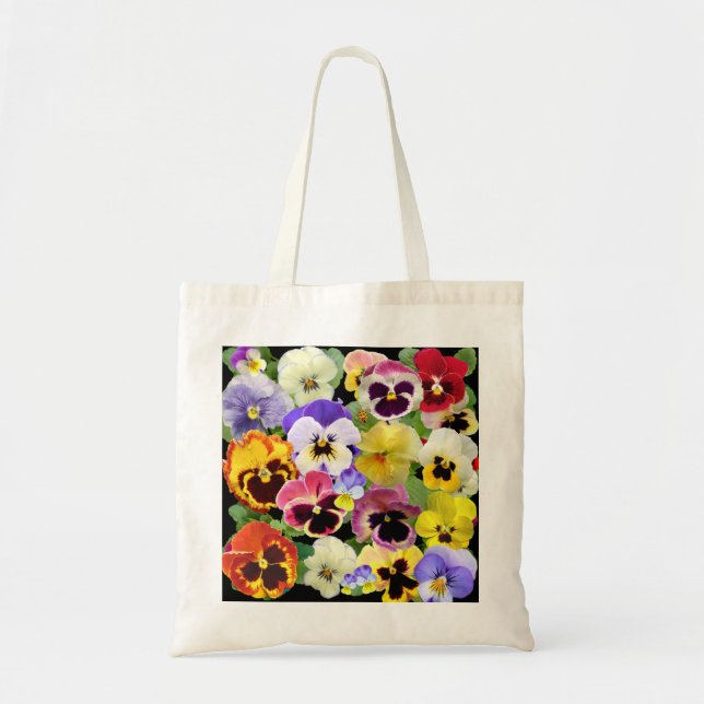 Bolso De Tela Colorido Pansy Parchwork (Frente)