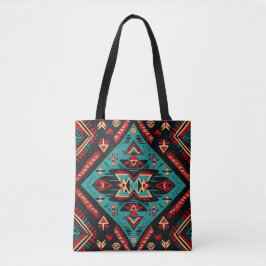 Bolso De Tela Colorido patrón de la tribu indígena navajo Tote B