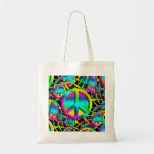 Bolso De Tela Colorido patrón de PAZ sin fisuras + tus ideas