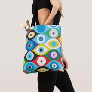 Bolso De Tela Colorido patrón de protección ocular del mal