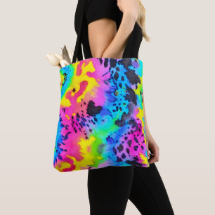 Bolso De Tela Colorido patrón de tinte de chita salvaje