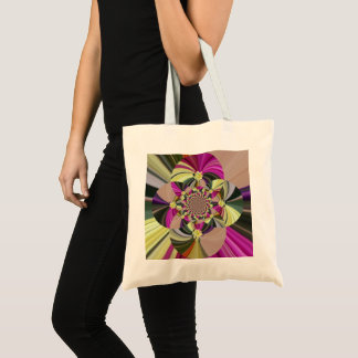 Bolso De Tela Colorido Patrón Psicodélico Floral