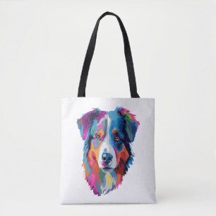 Bolso De Tela Colorido perro pastor australiano 3