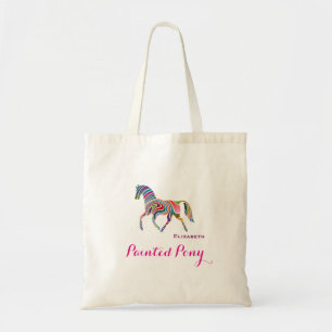 Bolso De Tela Colorido Pony Pintado a Rayas
