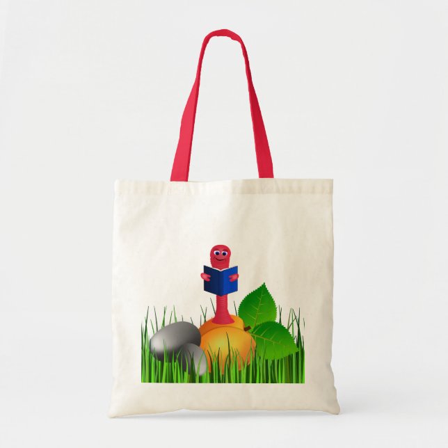 Bolso De Tela Colorido presupuesto de gusano de libro de orfebre (Frente)
