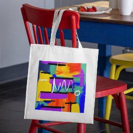 Bolso De Tela Colorido regalo de profesor de arte abstracto a la