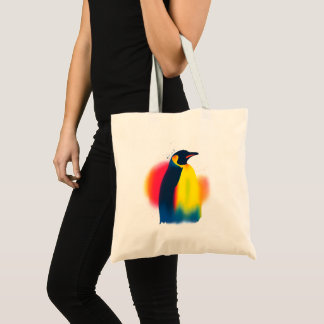 Bolso De Tela Colorido Resumen Pintar pintura pingüino Silueta p