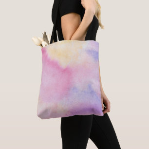Bolso De Tela Colorido tinte azul rosa