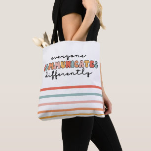Bolso De Tela Colorido, todos se comunican de forma diferente