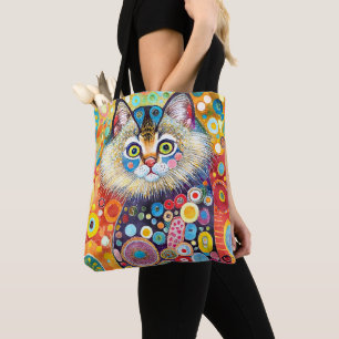 BOLSO DE TELA COLORIDOS ABSTRACTOS GATOS DE KITTY