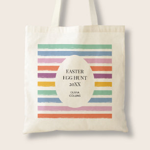Bolso De Tela Coloridos niños modernos a rayas Fiesta de caza de