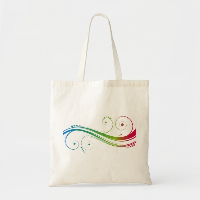 Bolso De Tela Coloridos Swirls (Frente)