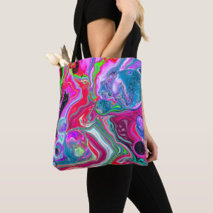 Bolso De Tela Coloridos Swirls Abstract Fluid Art