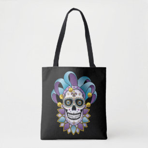 Bolso De Tela Colorous Jester Skull