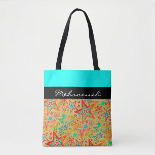 Bolso De Tela Colorous Stars grunge patrón sin fisuras + tu idea