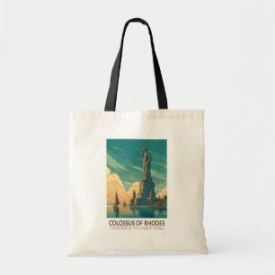 Bolso De Tela Coloso de Rodas Siete Maravillas del Mundo Arte