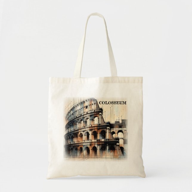 Bolso De Tela Colosseo romano Italia Europa (Frente)