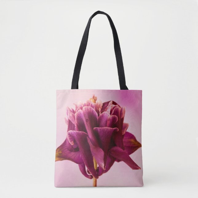 Bolso De Tela Columbina rosa de Borgoña (Anverso)