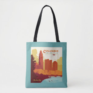 Bolso De Tela Columbus Ohio   Ciudad del Arco