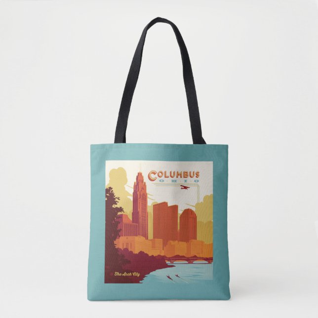 Bolso De Tela Columbus Ohio | Ciudad del Arco (Anverso)