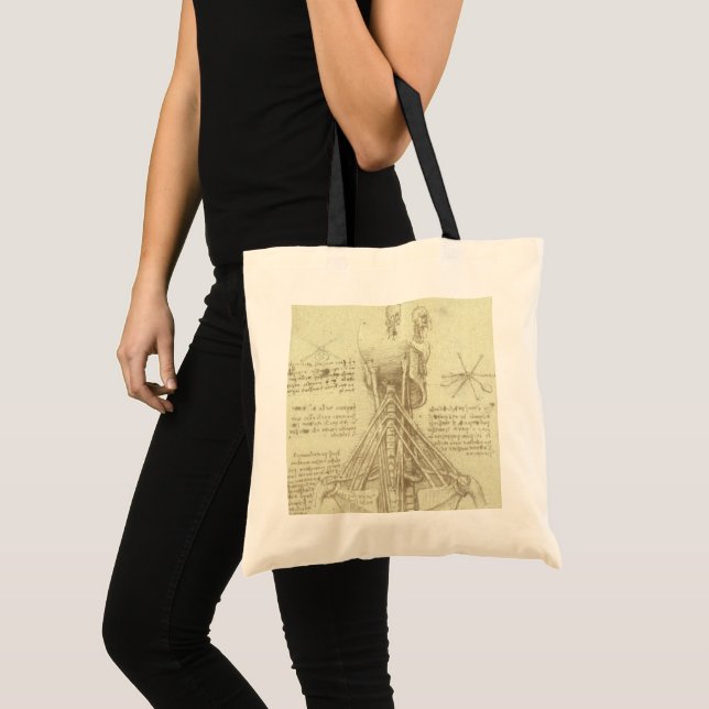 Bolso De Tela Columna espinal de anatomía humana de Leonardo da  (Anverso (producto))