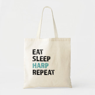 Bolso De Tela Coma, Duerme, Arpa, Repita