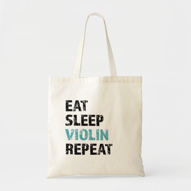 Bolso De Tela Coma, duerme, violín, repite (Frente)