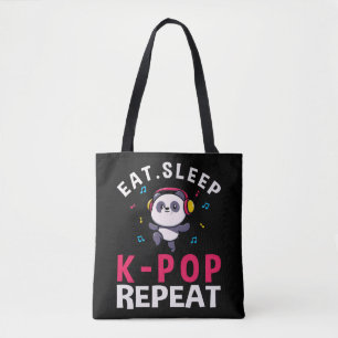 Bolso De Tela Coma el sueño KPop Repetir Kawaii Panda