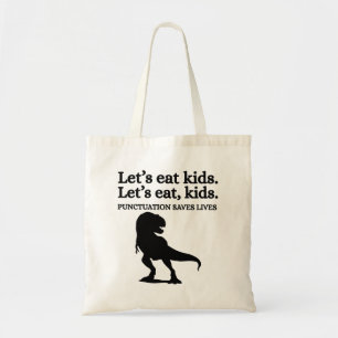 Bolso De Tela Comamos niños puntuación gramática divertido profe