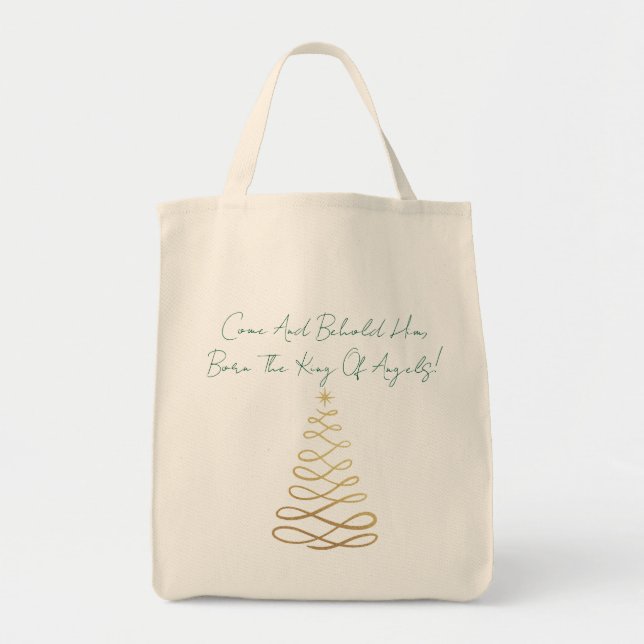 Bolso De Tela Come And Behold Him | Christmas Tote Bag (Frente)
