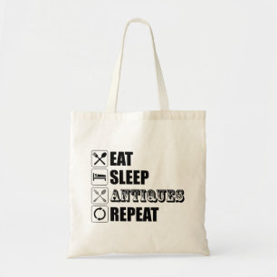 Bolso De Tela Come. Duerme. Antigüedades. Repite