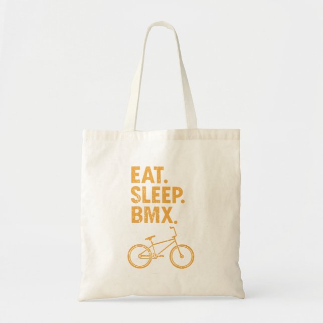 Bolso De Tela Come, Duerme, BMX (Frente)
