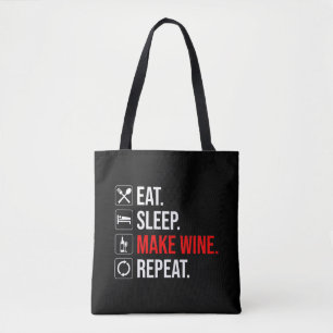 Bolso De Tela Come. Duerme. Haz vino. Repite