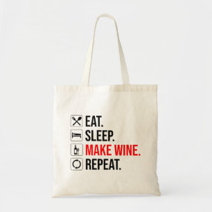 Bolso De Tela Come. Duerme. Haz vino. Repite