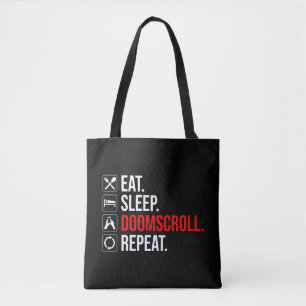 Bolso De Tela Come. Duerme. Pergamino. Repite
