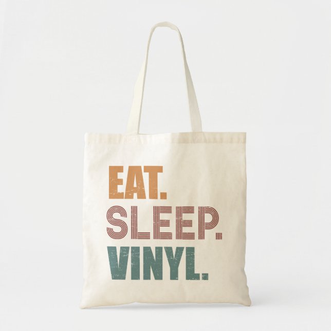 Bolso De Tela Come. Duerme. Vinyl. (Frente)