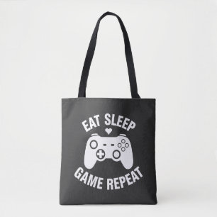 Bolso De Tela Come Jugar Duerme Repite - Diseño Divertido de Cit