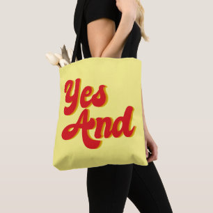 Bolso De Tela Comediante De Yes And Improv Comedy