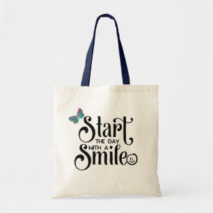 Bolso De Tela Comenzar el día con una sonrisa