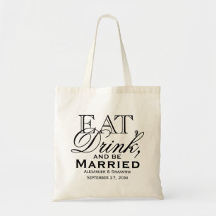 Bolso De Tela Comer, beber y casarse a favor de una boda persona