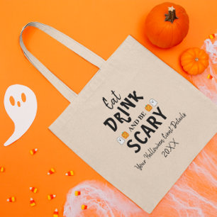Bolso De Tela Comer, beber y tener miedo Halloween