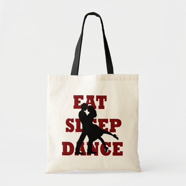 Bolso De Tela Comer, dormir, bailar (Frente)