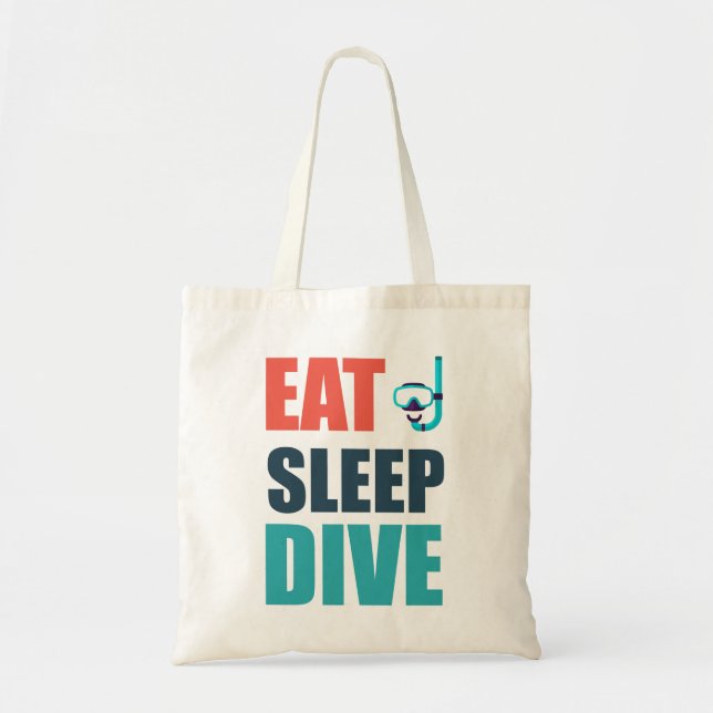 Bolso De Tela Comer, dormir, bucear (Frente)