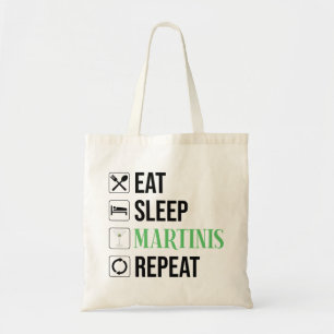 Bolso De Tela Comer. Dormir. Martinis. Repetir.