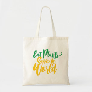 Bolso De Tela Comer plantas salva al mundo