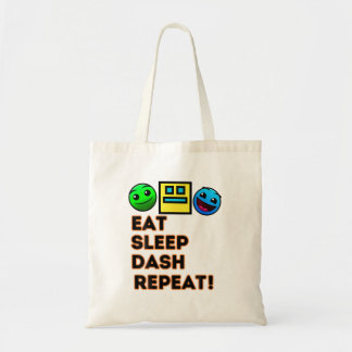 Bolso De Tela Comer Sleep Dash Repetir videojuego Geometría Vide
