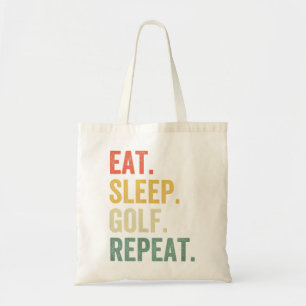 Bolso De Tela Comer Sleep Golf Repetir Gracioso Golfista