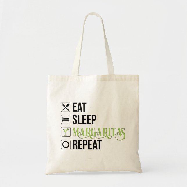 Bolso De Tela Comer Sleep Margaritas Repetir (Frente)
