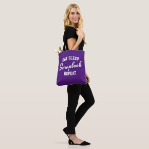Bolso De Tela Comer Sleep Scrapbook Repetir Scrapbooking
